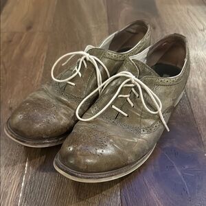 Men's Vintage UGG Olive Green/Brown Leather Oxford Shoes